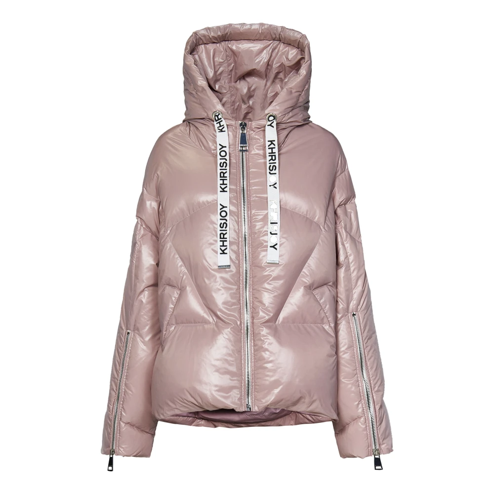 Khrisjoy Roze Trekkoord Hood Jas Pink Dames