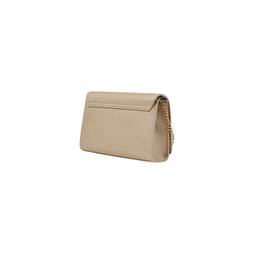 Love Moschino Gouden Polyethyleen Handtas Lente Zomer Collectie Yellow Dames