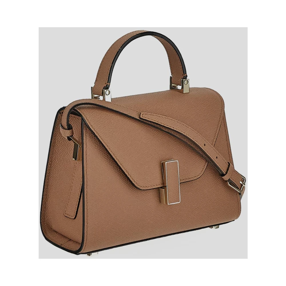 Valextra Kleine Leren Top Handtas Brown Dames
