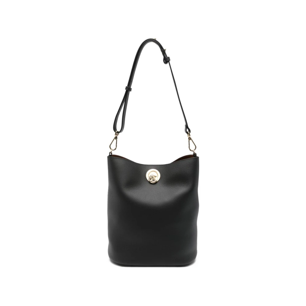 Coccinelle Women's Black Leather Bucket Bag - Shoulder Bags - One Size - Bags