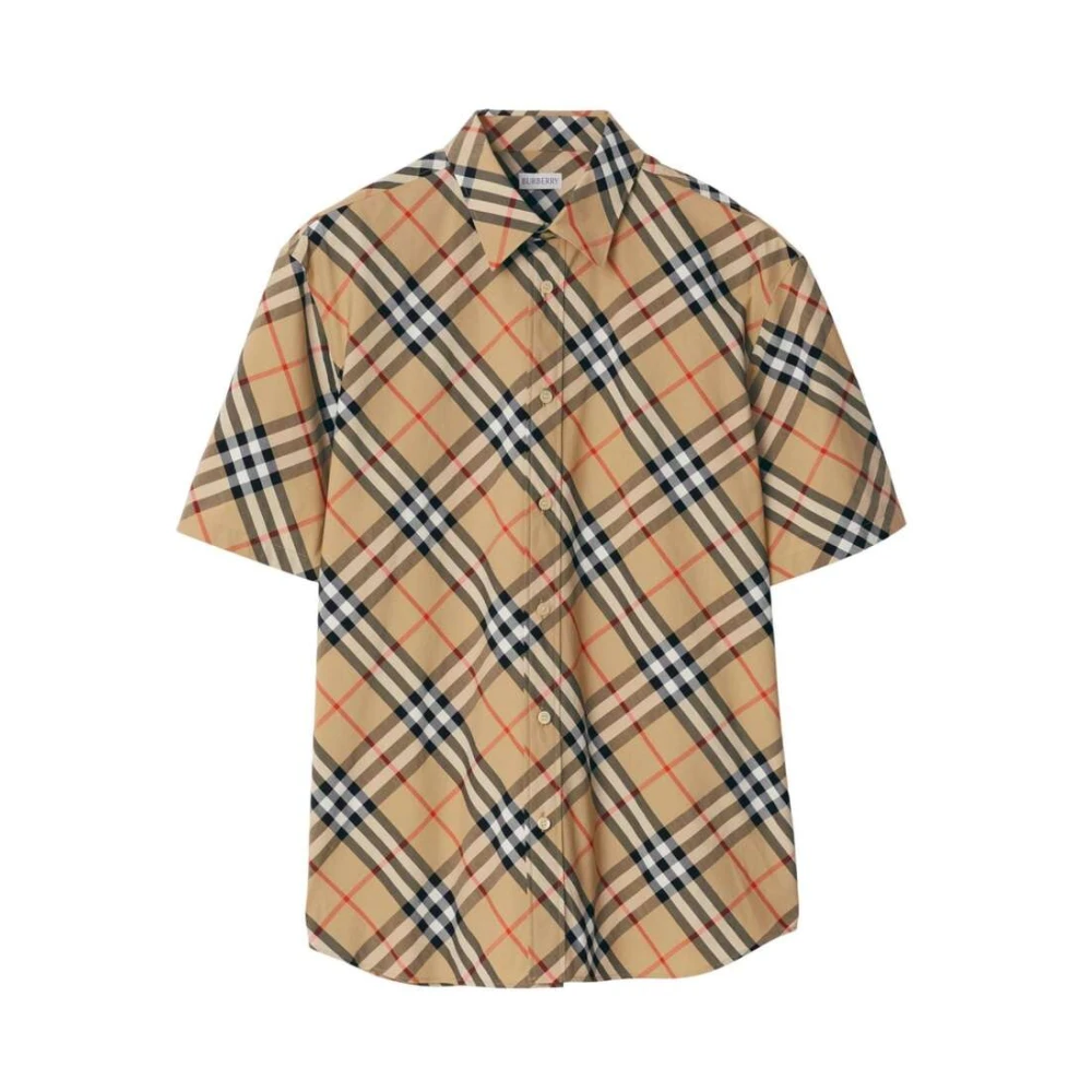 Burberry Stijlvol Shirt voor Mannen Brown Heren