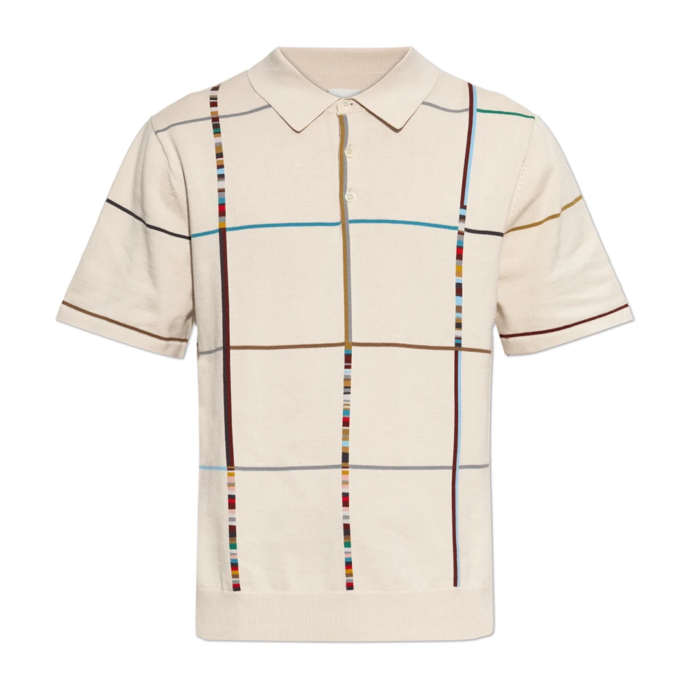 Paul Smith Hombre Beige Polo A Cuadros