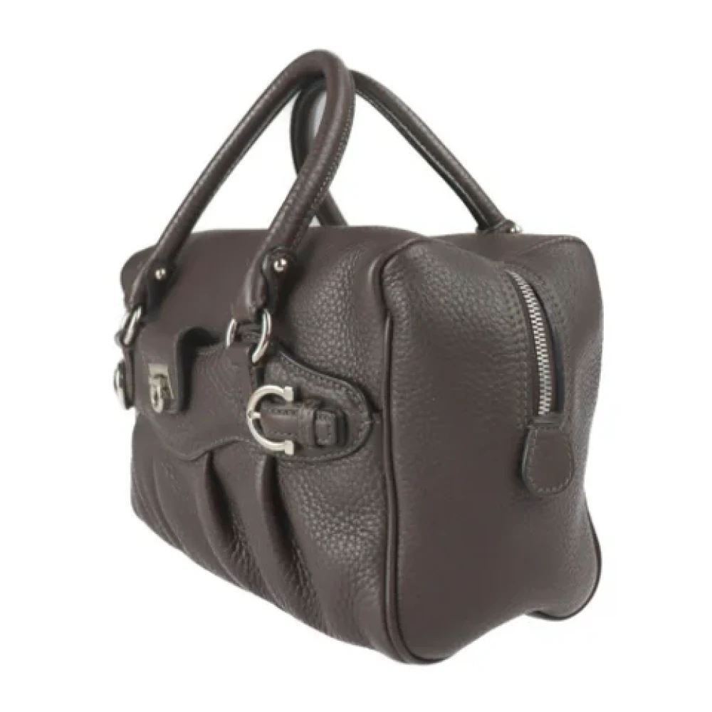 Salvatore Ferragamo Pre-owned Fabric handbags Brown Dames