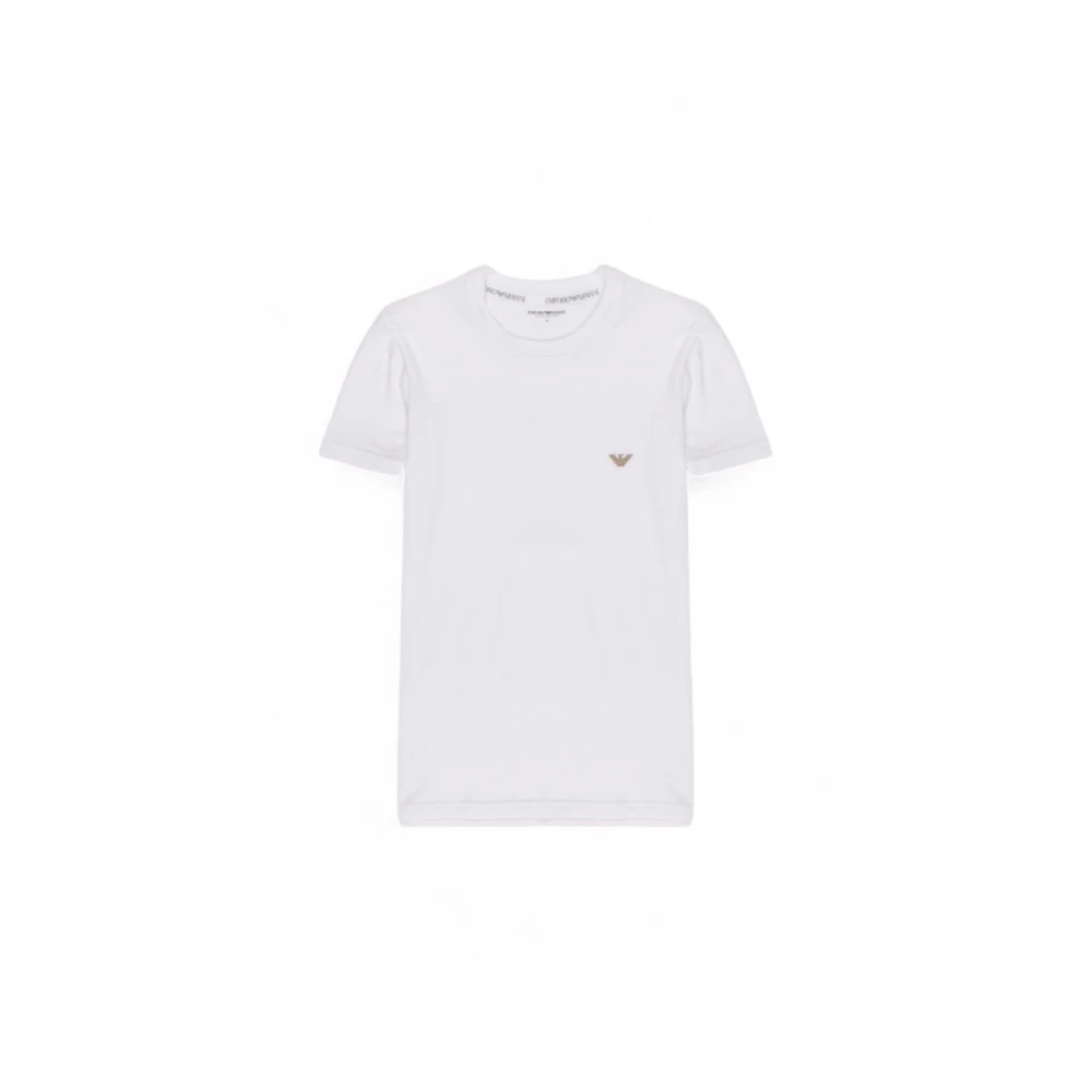 Emporio Armani Katoenen Heren T-shirt Herfst Winter Collectie White Heren