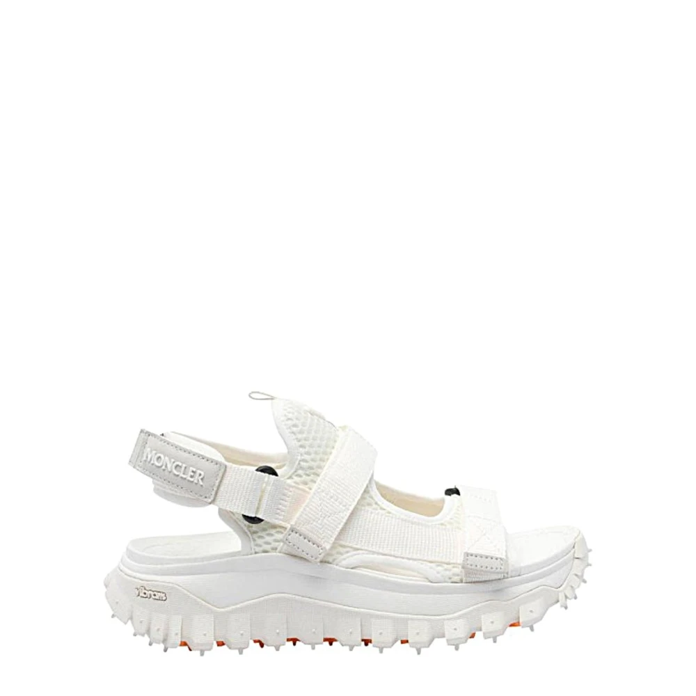Moncler Women's White Flat Sandals, 7 Uk, Sandalo