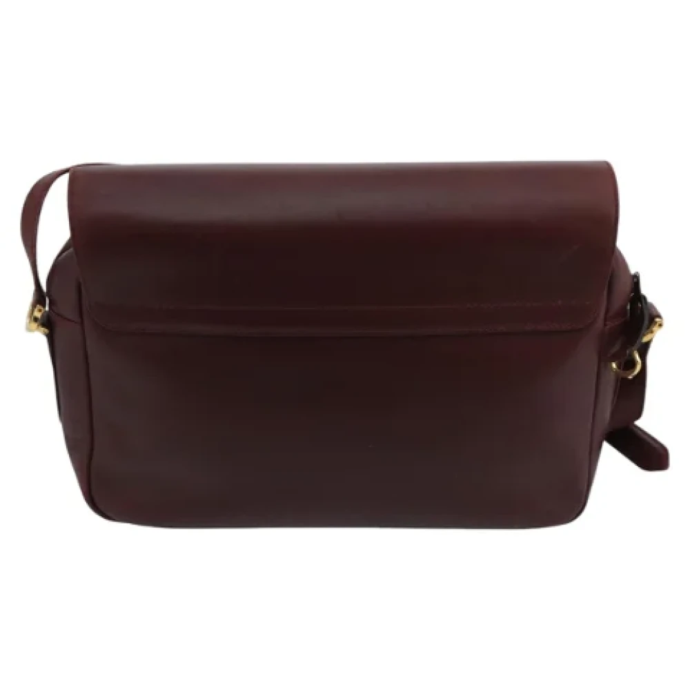 Cartier Vintage Pre-owned Leather shoulder-bags Red Dames