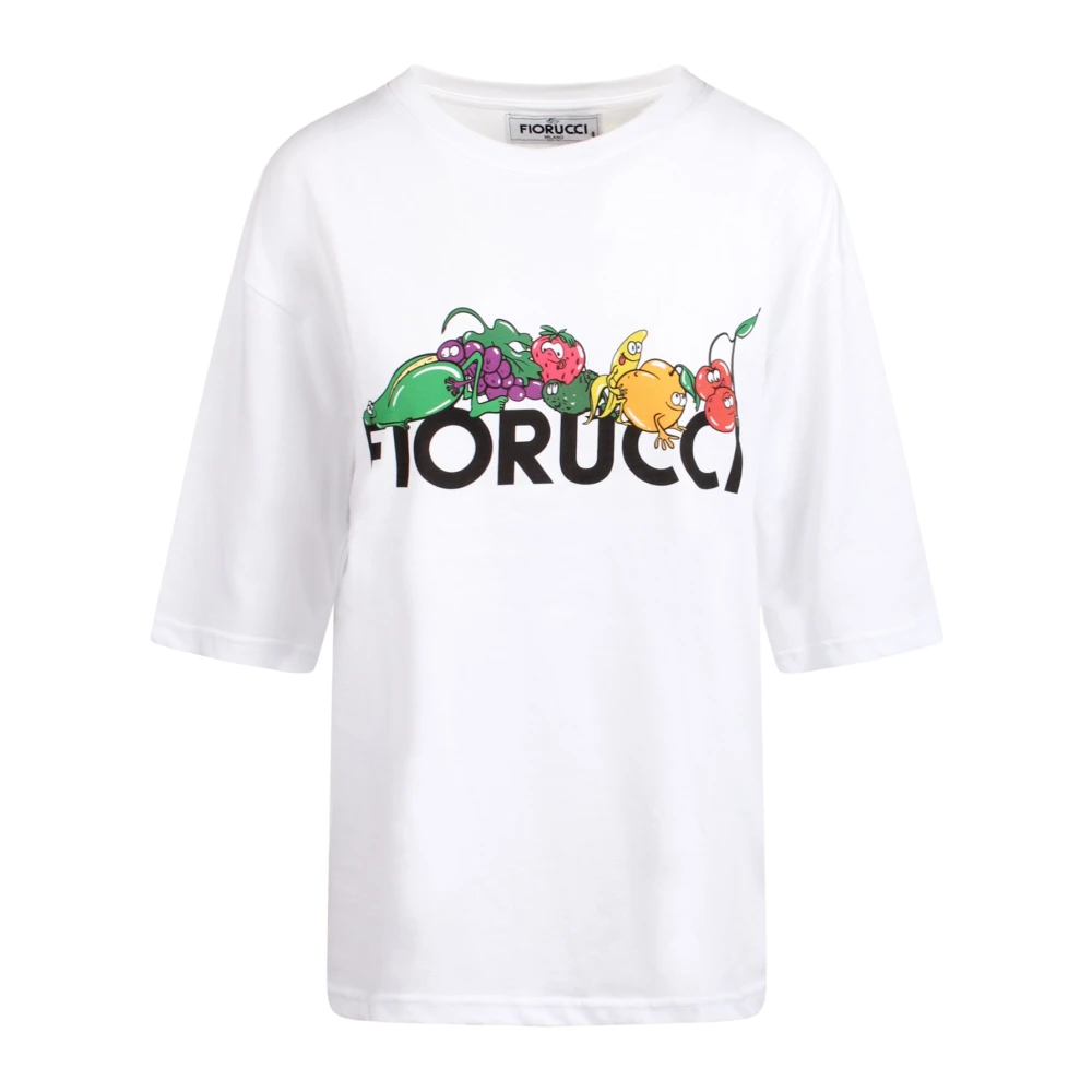 Fiorucci Fruitprint Crew Neck T-shirt White Dames