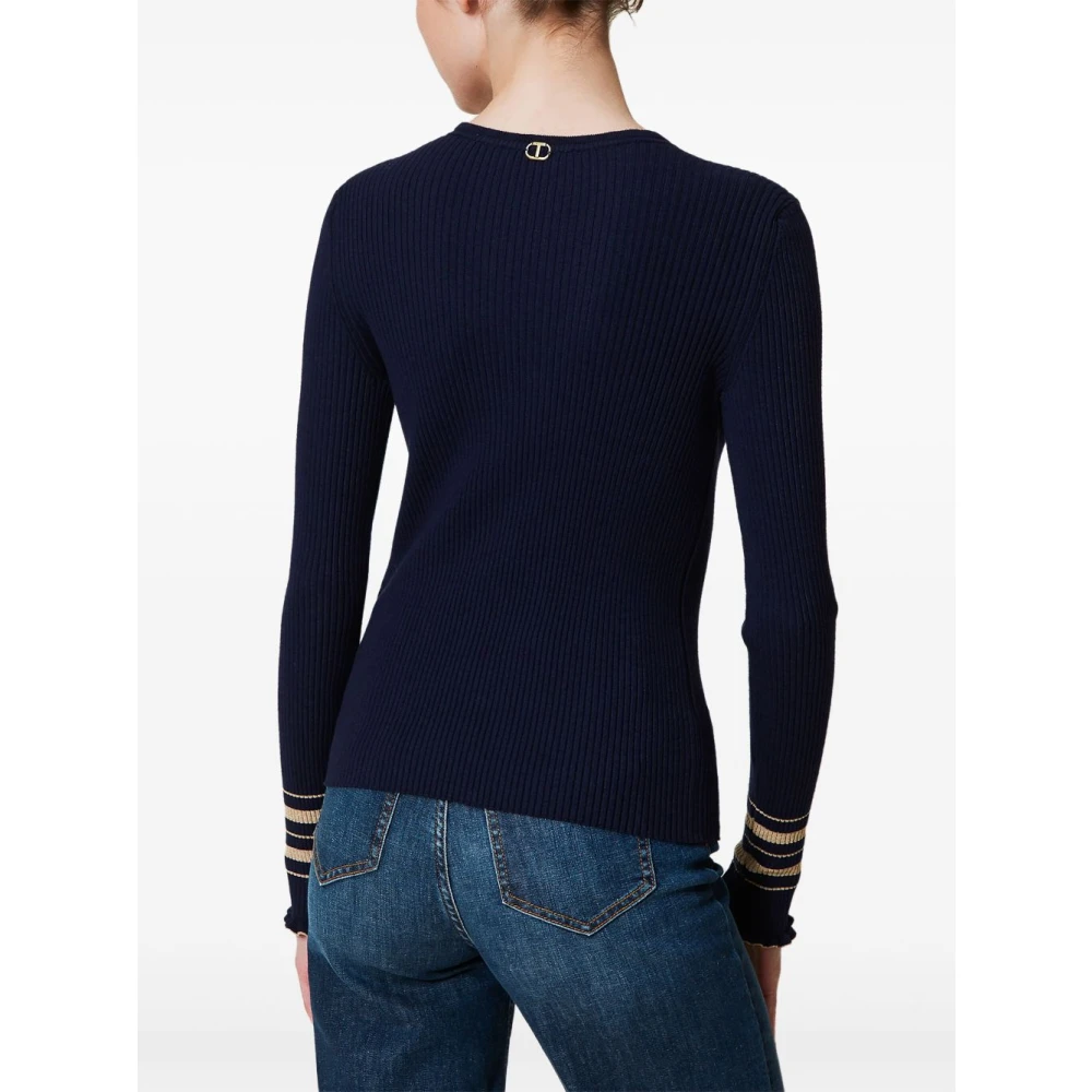 Twinset Stijlvolle Sweater Set Blue Dames