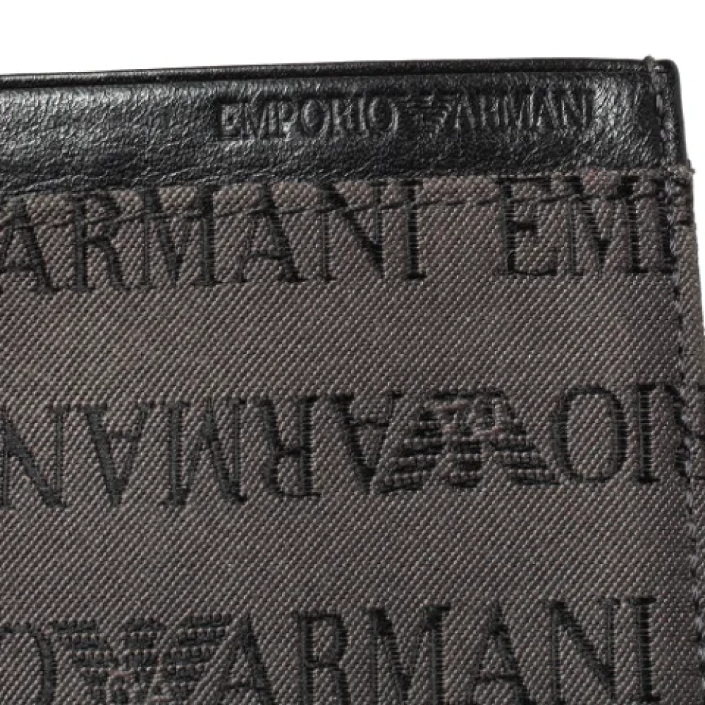 Armani Pre-owned Leather wallets Gray Dames