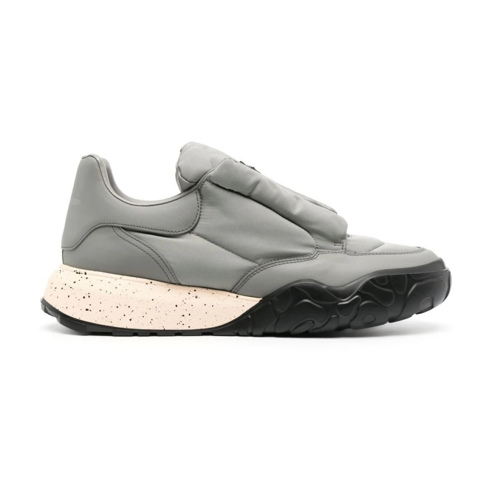 Alexander McQueen Gepolsterde Logo Court Sneakers Heren Schoenen Grijs