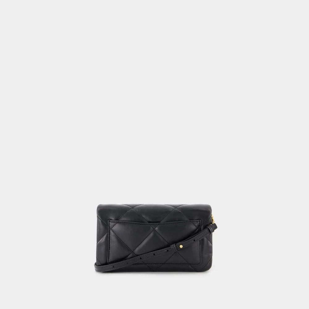 TORY BURCH Diamanten Portemonnee Op Ketting Leer Zwart Black Dames
