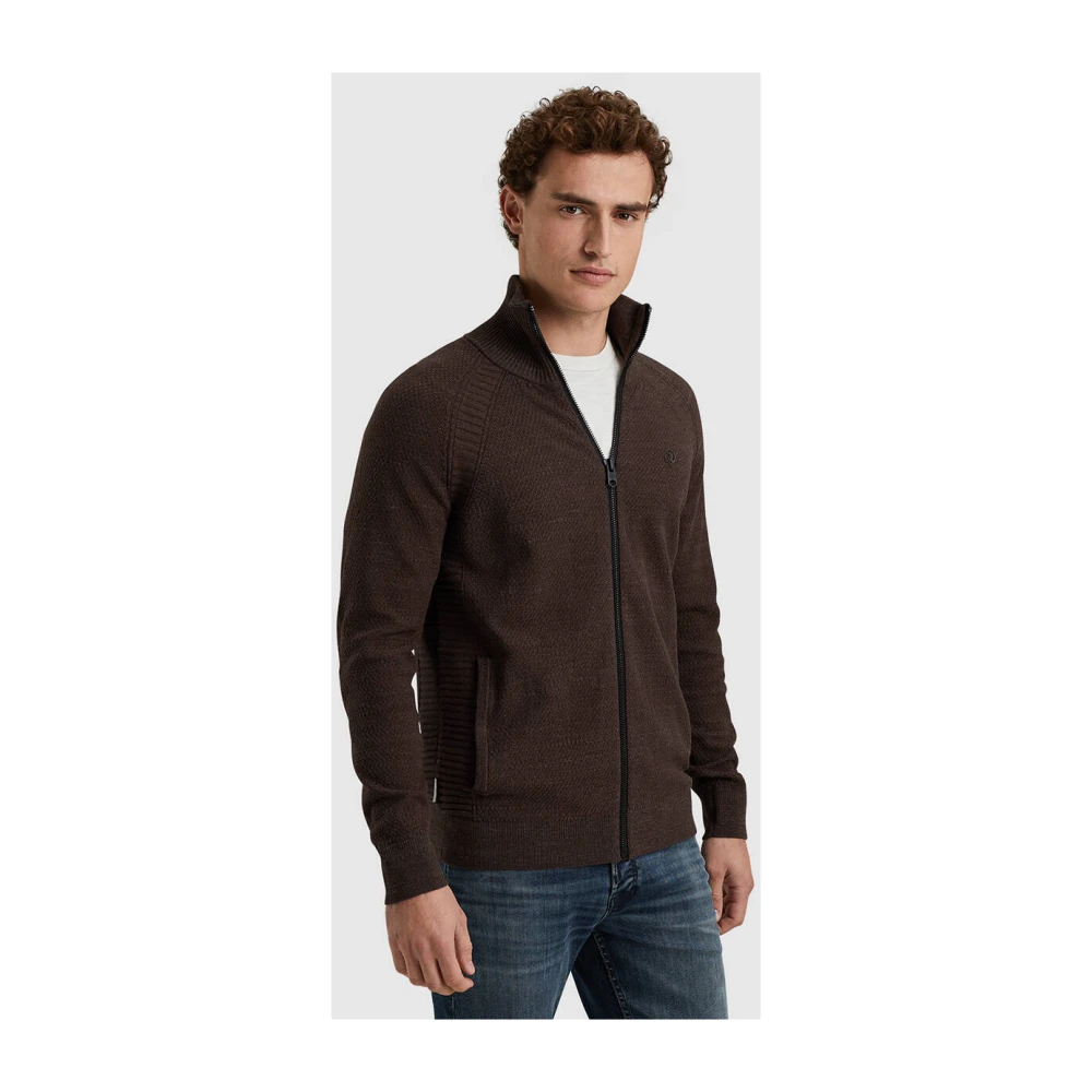 Cast Iron Heather Plated Zip Jacket Ckc2409354 Brown Heren