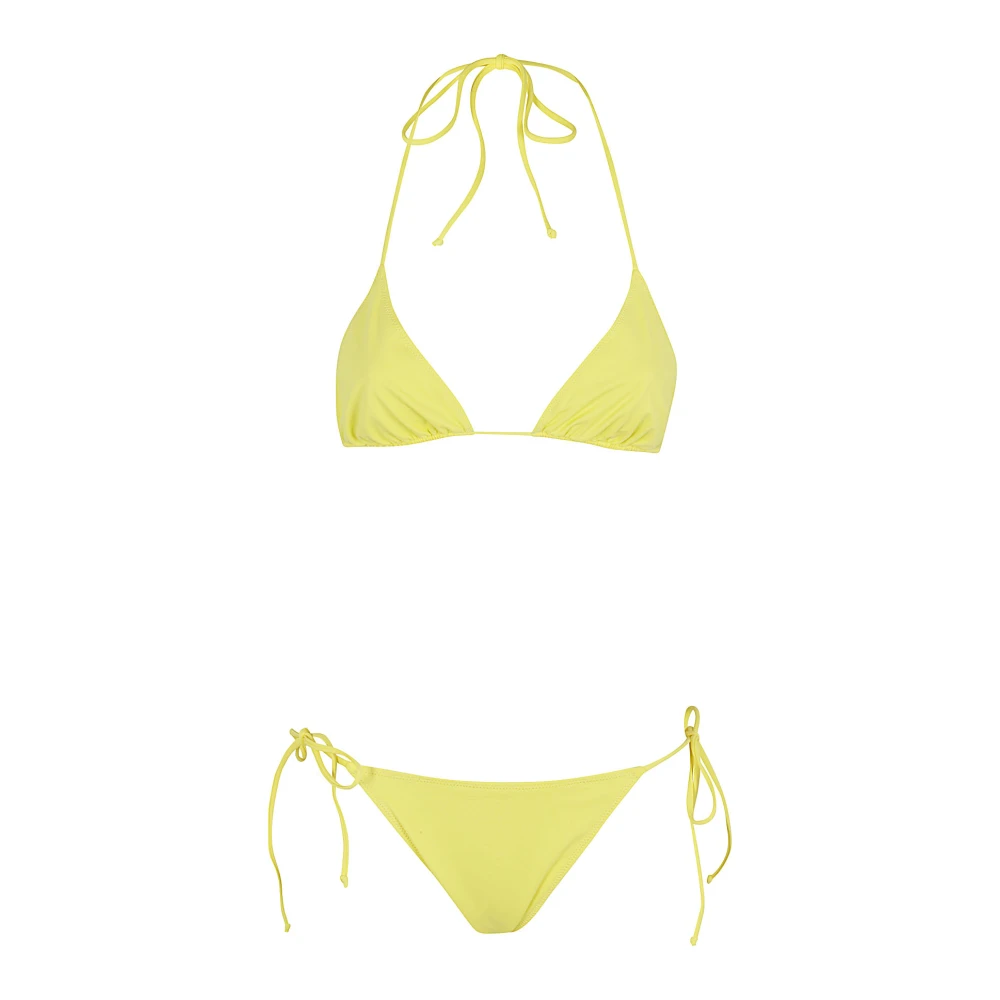 MC2 Saint Barth Vändbar Triangel Bikini Topp Yellow, Dam