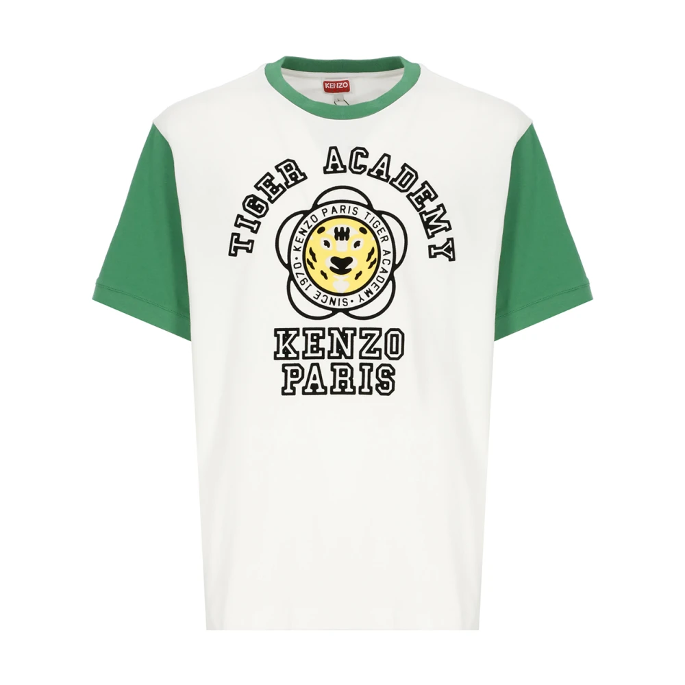 Hvit Tiger Academi Print T-skjorte