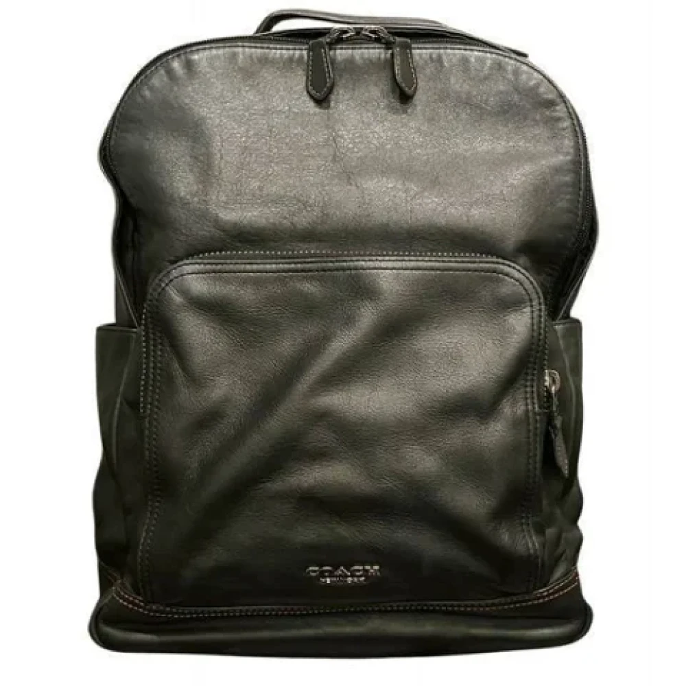 Coach Pre-owned Leather backpacks Black Dames