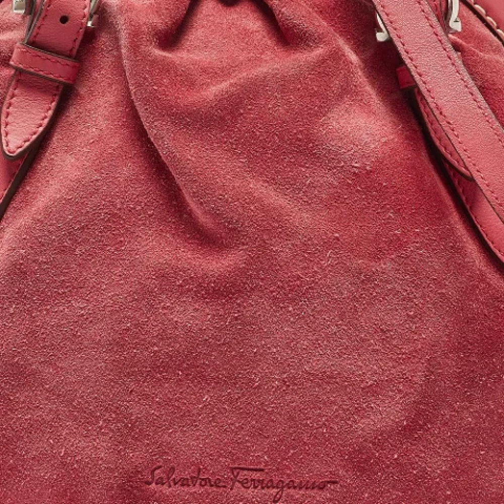 Salvatore Ferragamo Pre-owned Leather shoulder-bags Pink Dames