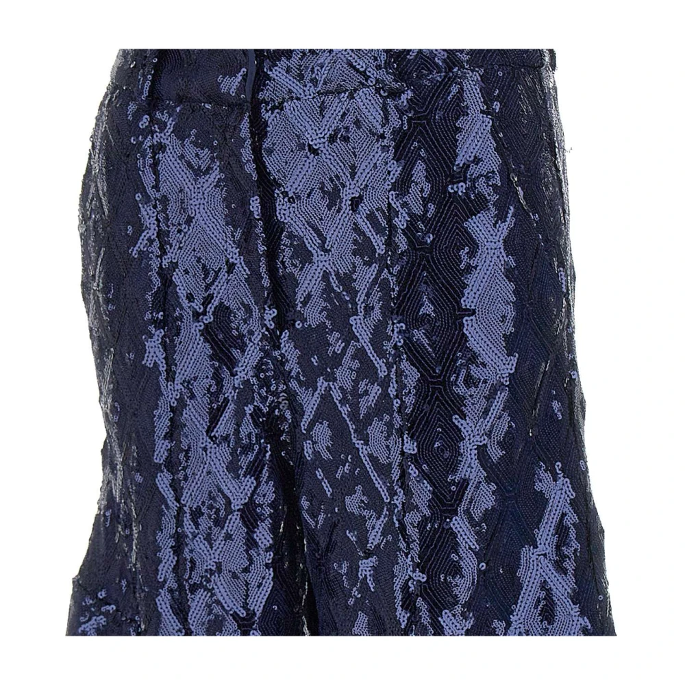 Rotate Birger Christensen Wijde broek Blue Dames