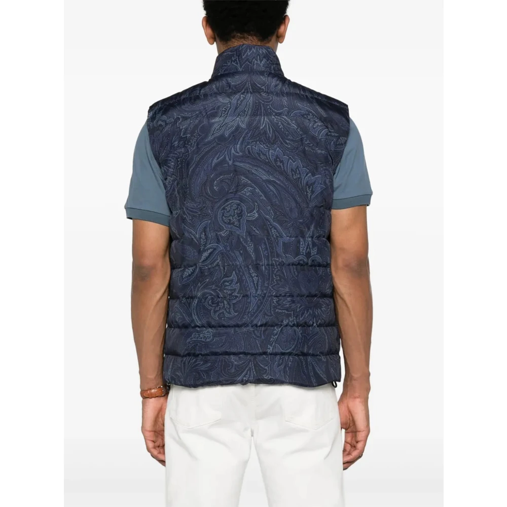 ETRO Puffer Vest voor Mannen Blue Heren