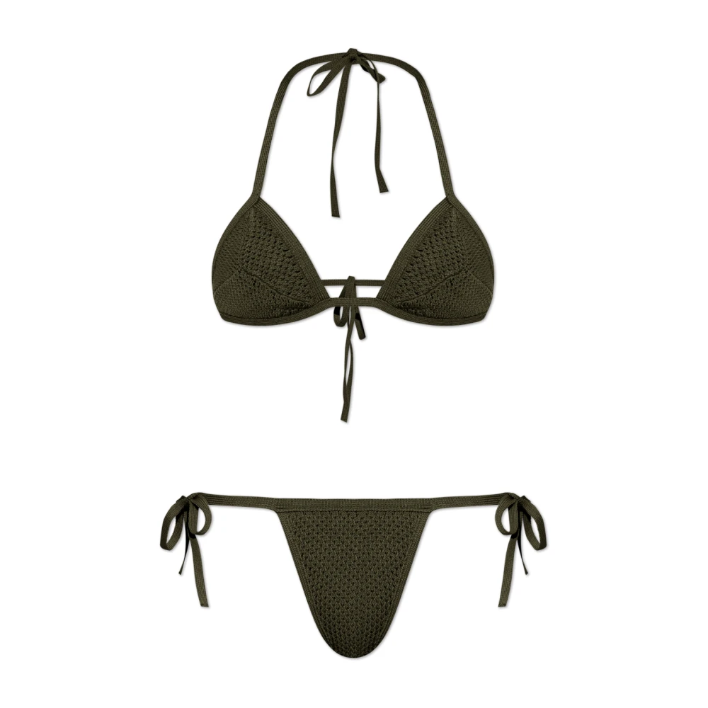 Dsquared2 Women's Green Two-Piece Swimsuit - Bikinis - Xs - Swimwear