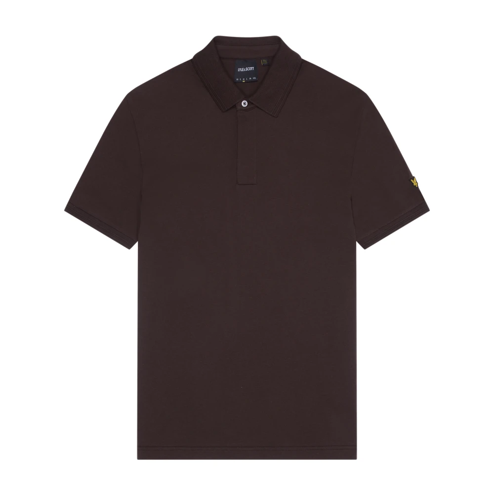 Lyle & Scott SS Polo Shirts Ottoman Tipped Polo Shirt Brown Heren