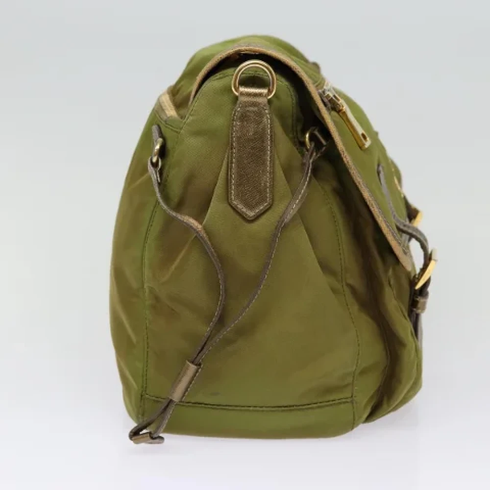 Prada Vintage Pre-owned Nylon shoulder-bags Brown Dames