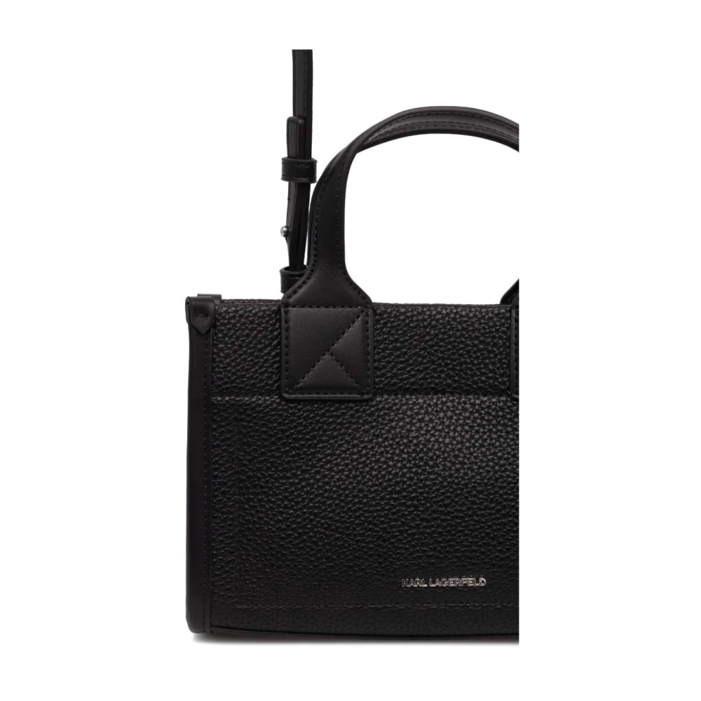 Karl Lagerfeld Tote Skuare S Grainy Zwart Logo Black Dames