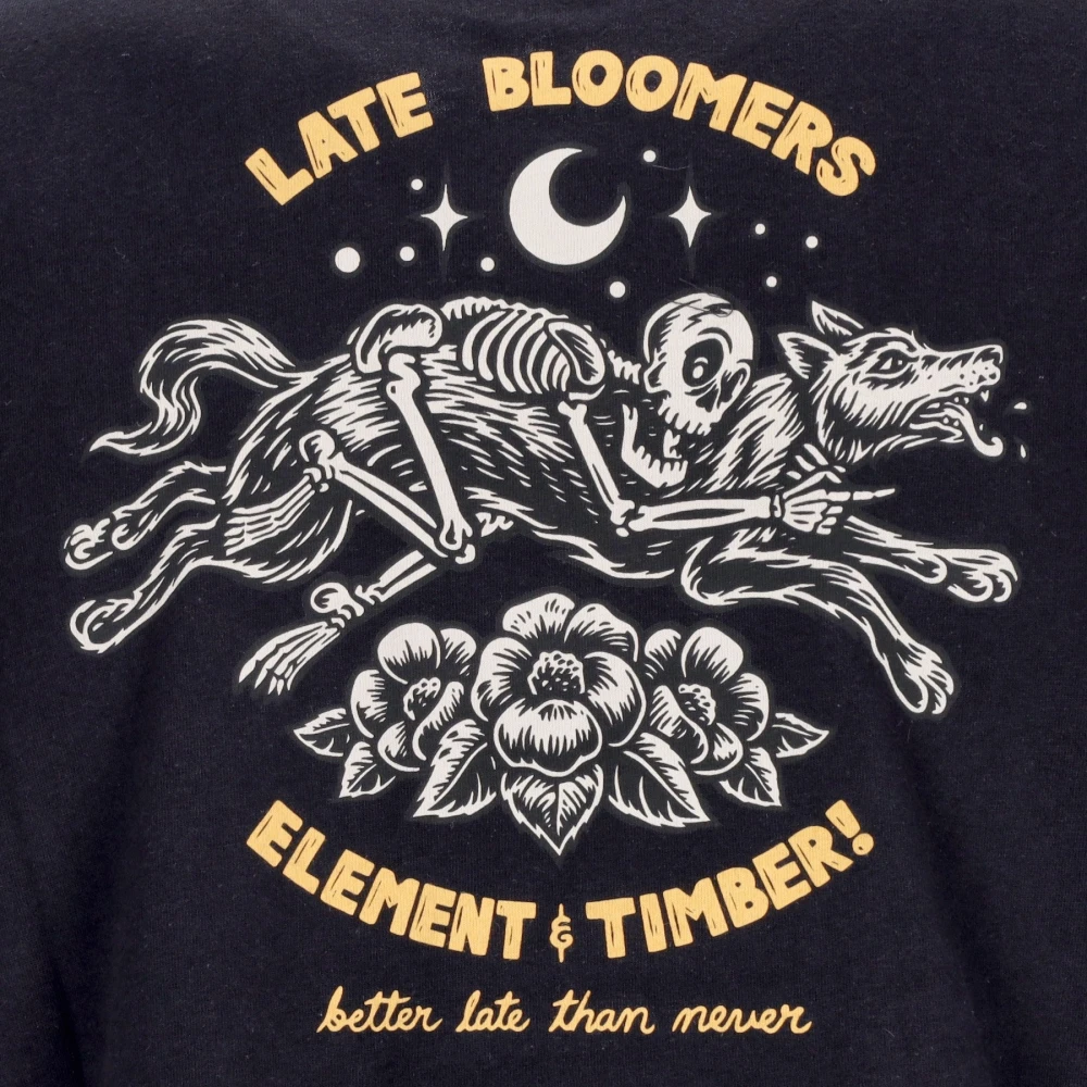 Element Zwarte Rider Tee met Timber Print Black Heren