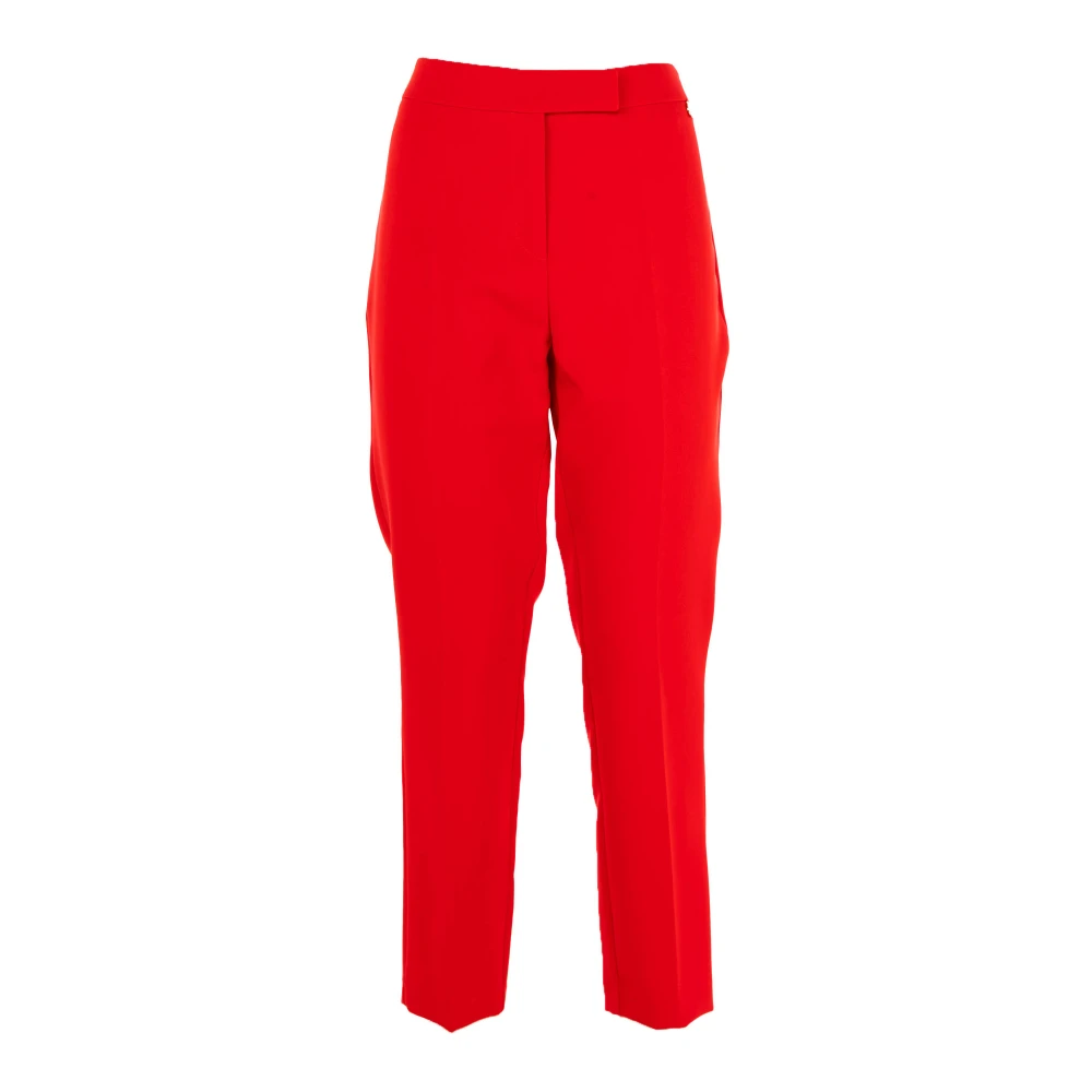 Fracomina Slim Effen Kleur Damesbroek Red Dames