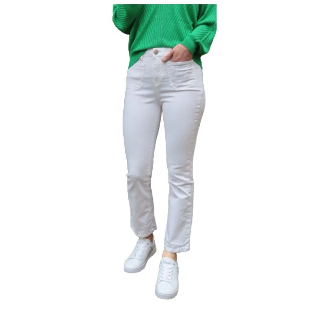 Islow Olivia Crop Flare Broek White Dames