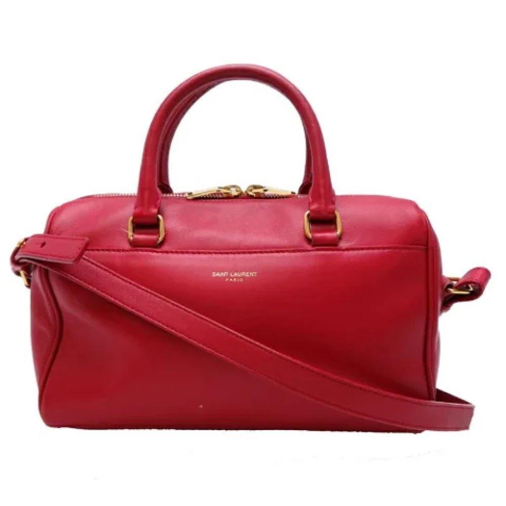 Saint Laurent Vintage Pre-owned Leather handbags Red Dames