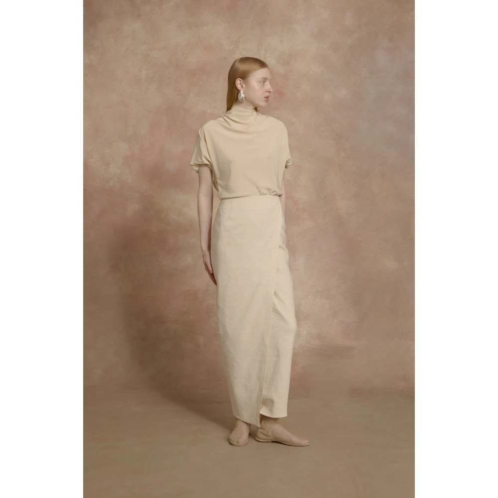 Cortana Liv ivoor stretch zijden blouse Beige Dames