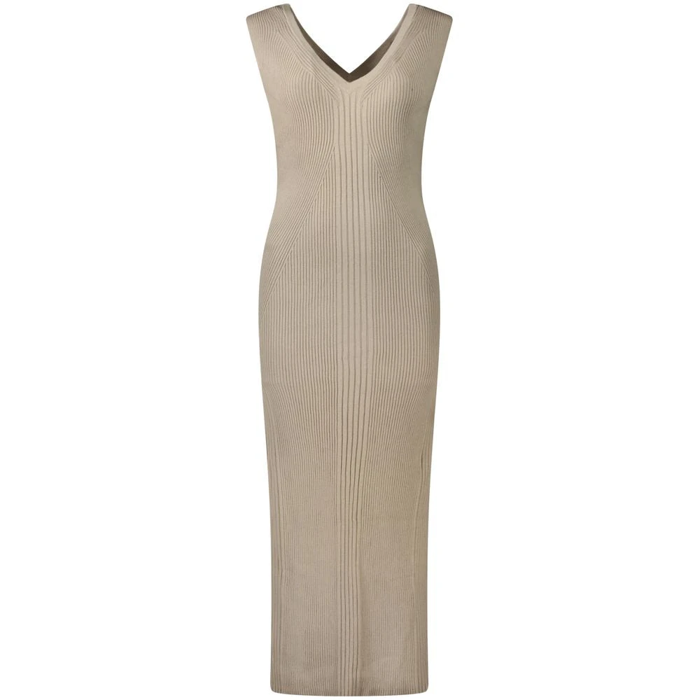Guess Elegante Beige Katoenen Jurk voor Vrouwen Beige Dames
