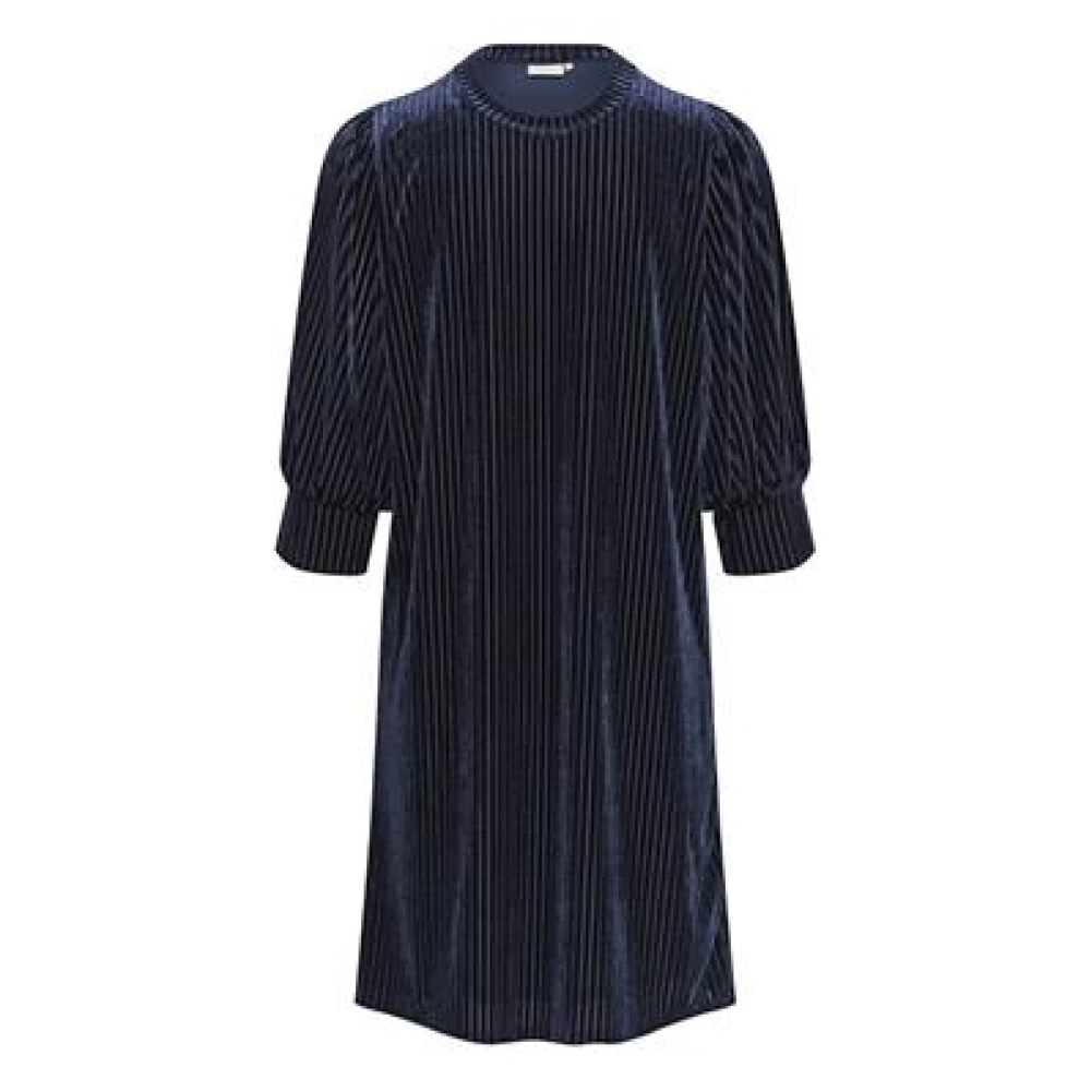 Kaffe Korte jurk met 3 4 mouwen Blue Dames