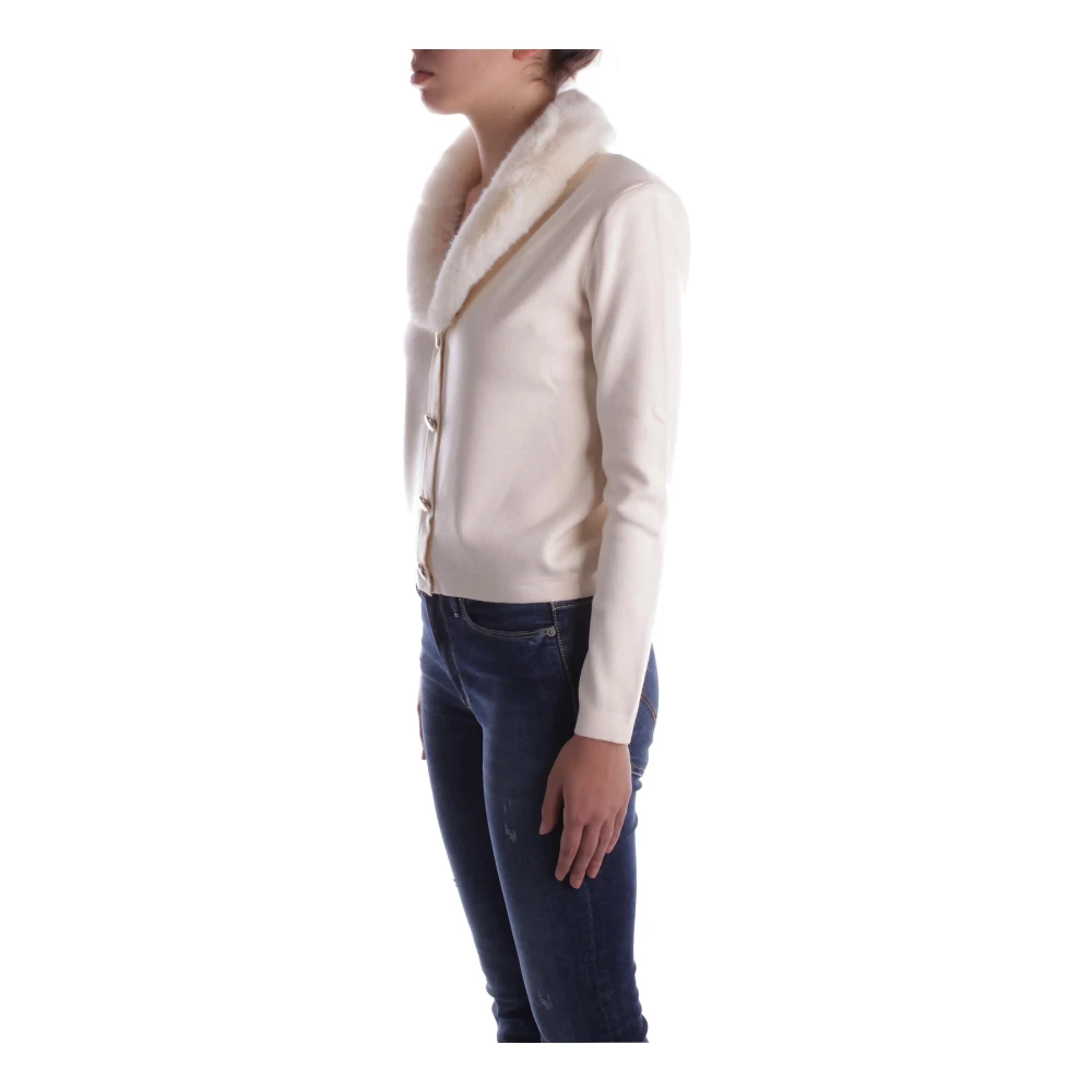 Blugirl Witte Cardigan Sweaters Voorste Knoop White Dames