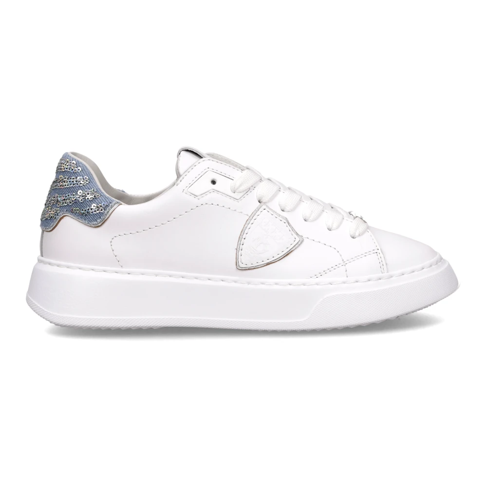 Philippe Model Women's White Sneakers, 5 Uk, Temple Tennis Trainers