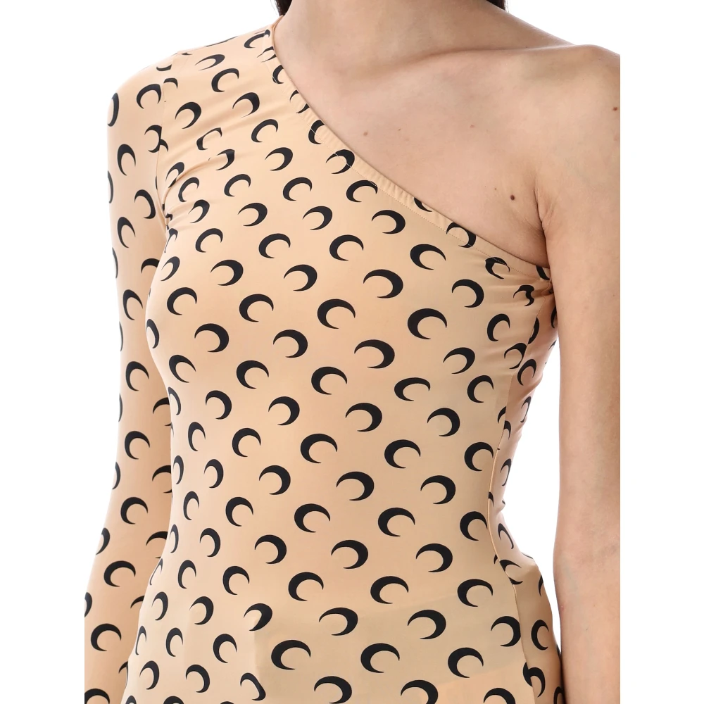 Marine Serre Maan Asymmetrische Topkleding Beige Dames