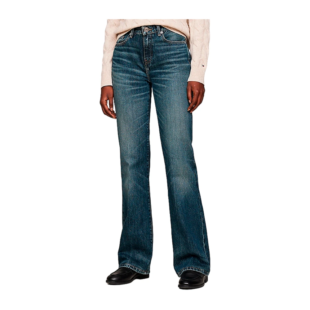 Tommy Hilfiger Hoge Taille Bootcut Jeans Blue Dames