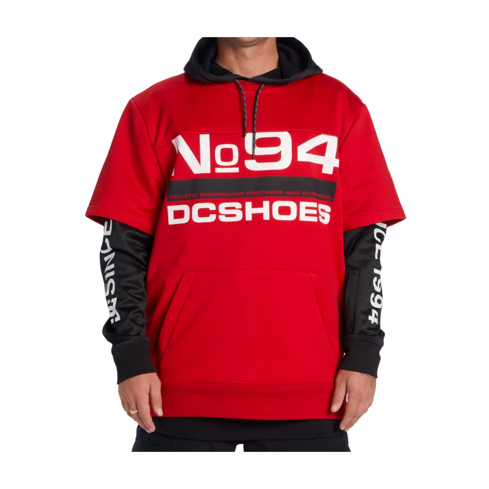 DC Shoes Rode Sweater met Afneembare Capuchon Red Heren