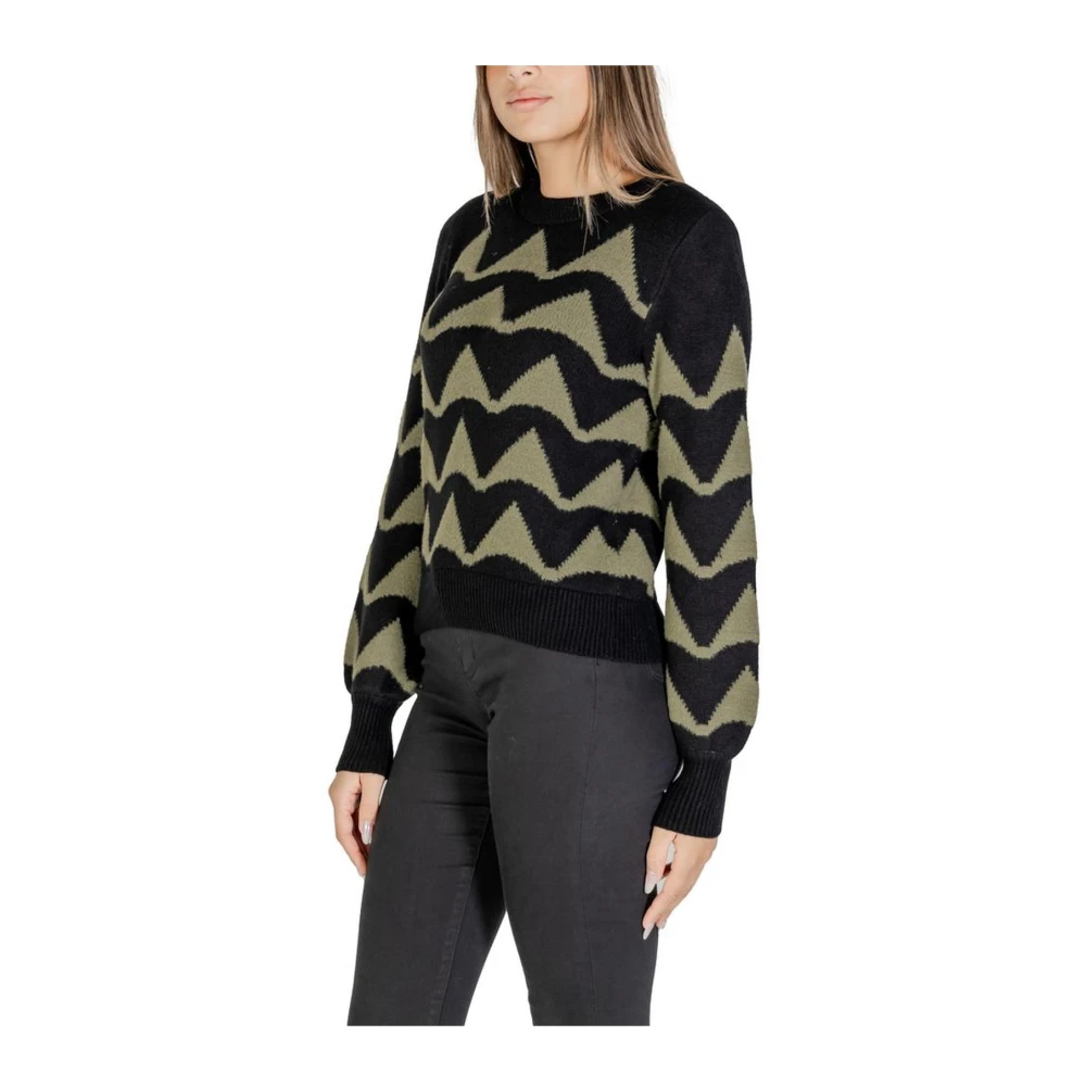 Jacqueline de Yong Gebreide Viscose Blend Trui Green Dames