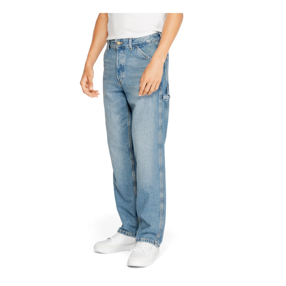 jack & jones Blauwe Rits Knoop Heren Jeans Blue Heren