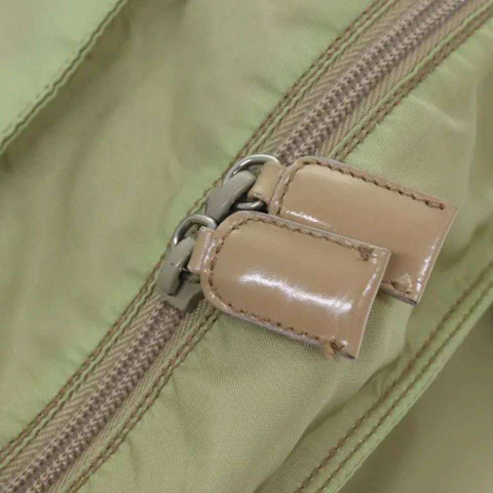 Prada Vintage Pre-owned Canvas prada-bags Beige Dames