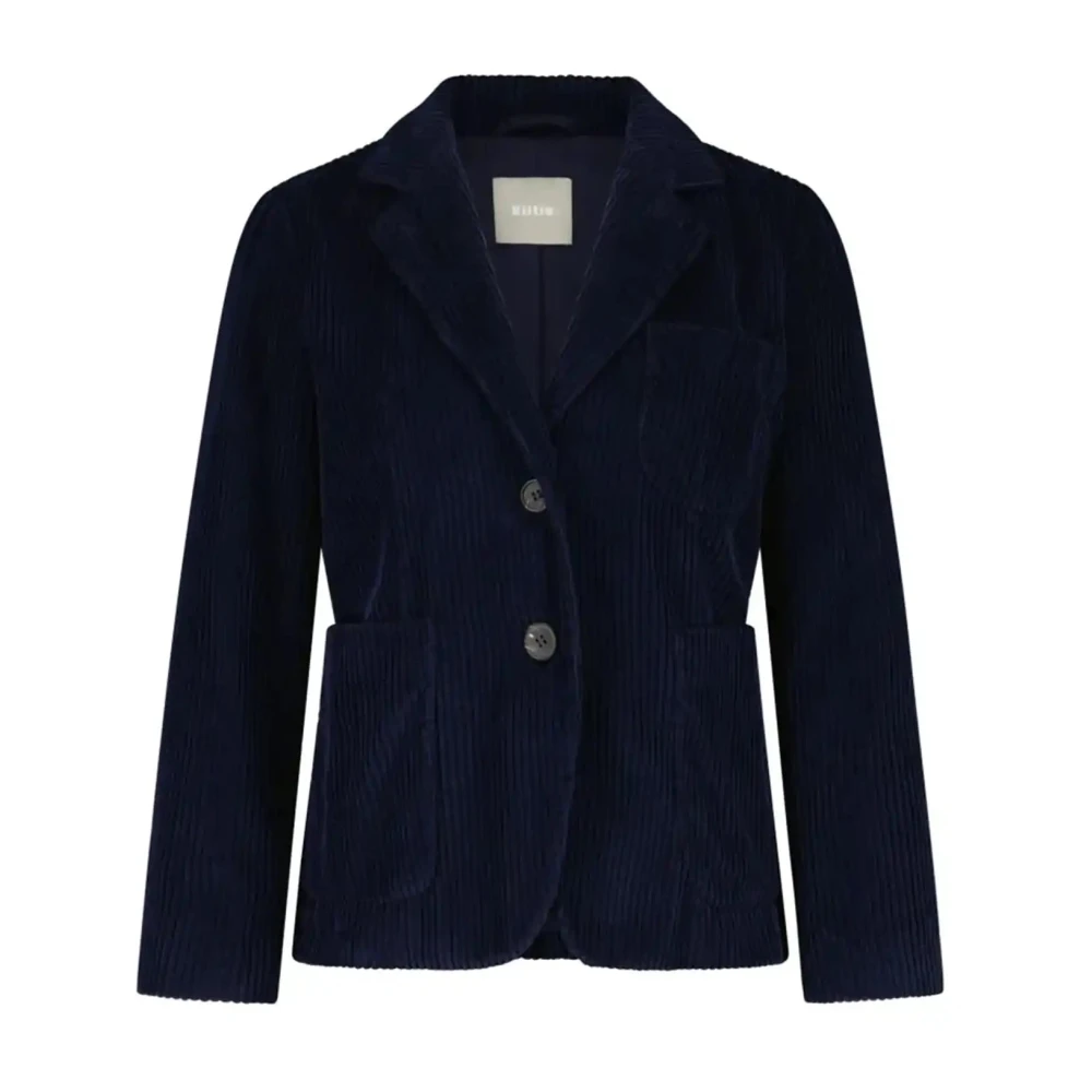 Kiltie Corduroy blazer met klassieke stijl Blue Dames