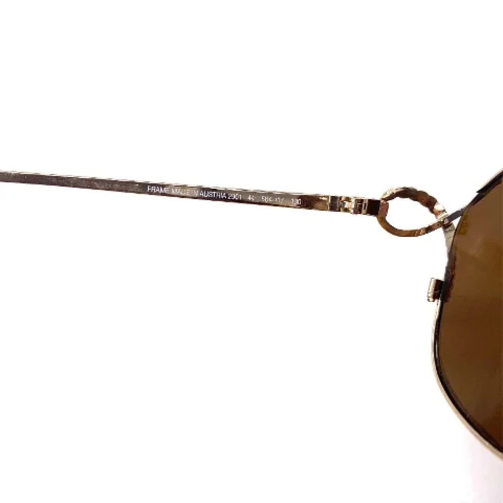 Dior Vintage Pre-owned Metal sunglasses Yellow Dames