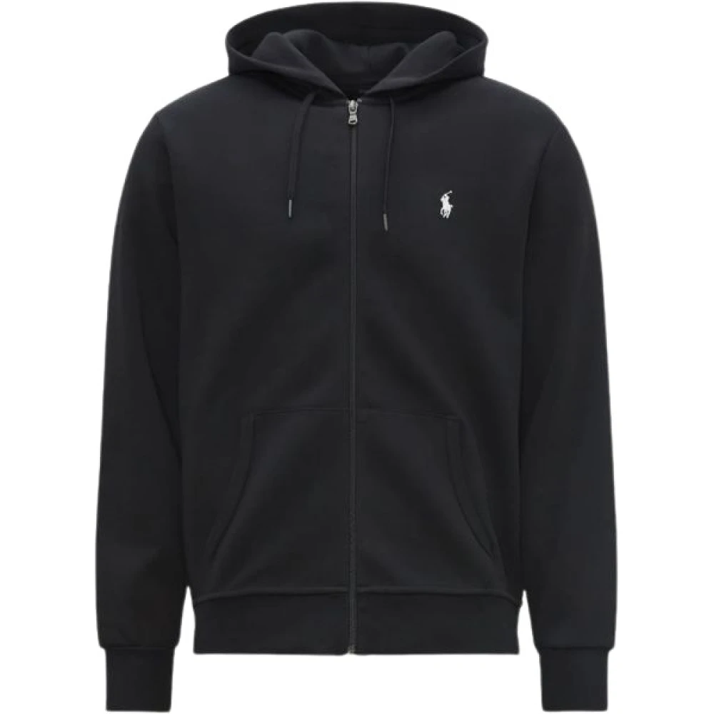 Polo Ralph Lauren Svart Double-Knit Full-Zip Hoodie Jacka Black, Herr