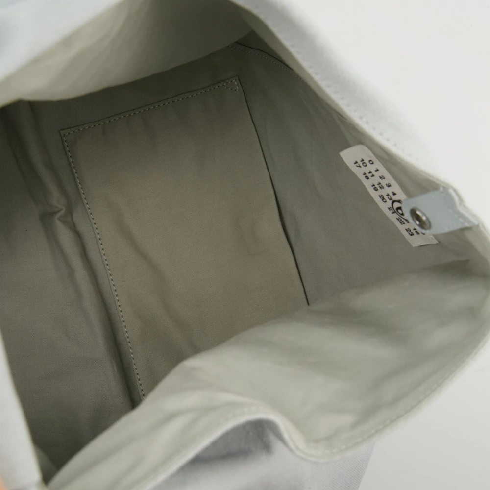 MM6 Maison Margiela Japanse Katoenen Tote Tas Blauw Grijs Gray Dames
