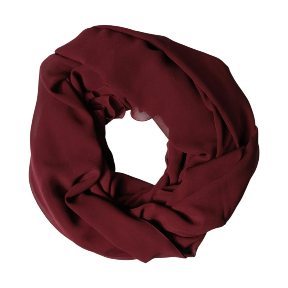 Dolce & Gabbana Men's Brown Silk Scarves, One Size, Silk Stole Neck Wrap Shawl Scarf