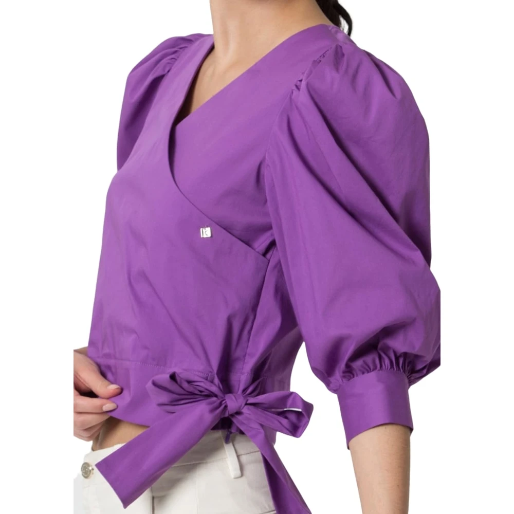 Kocca Korte Mouw Blouse Purple Dames