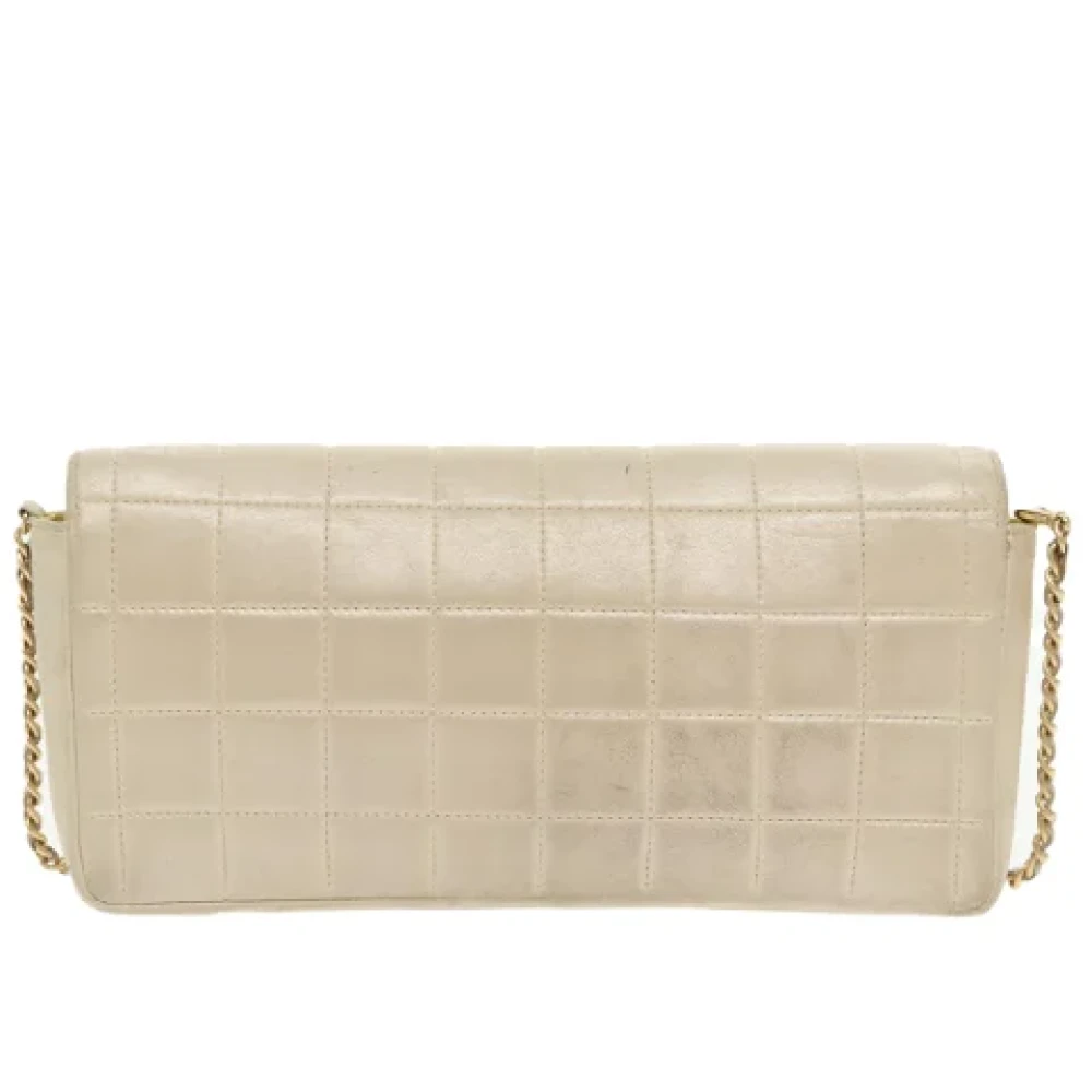 Chanel Vintage Pre-owned Leather shoulder-bags Beige Dames