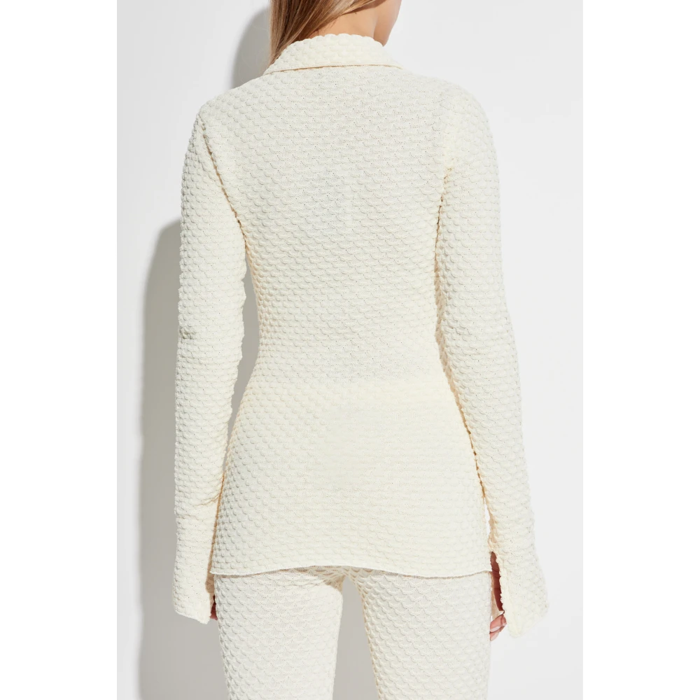 Casablanca Lange mouwen top met split White Dames
