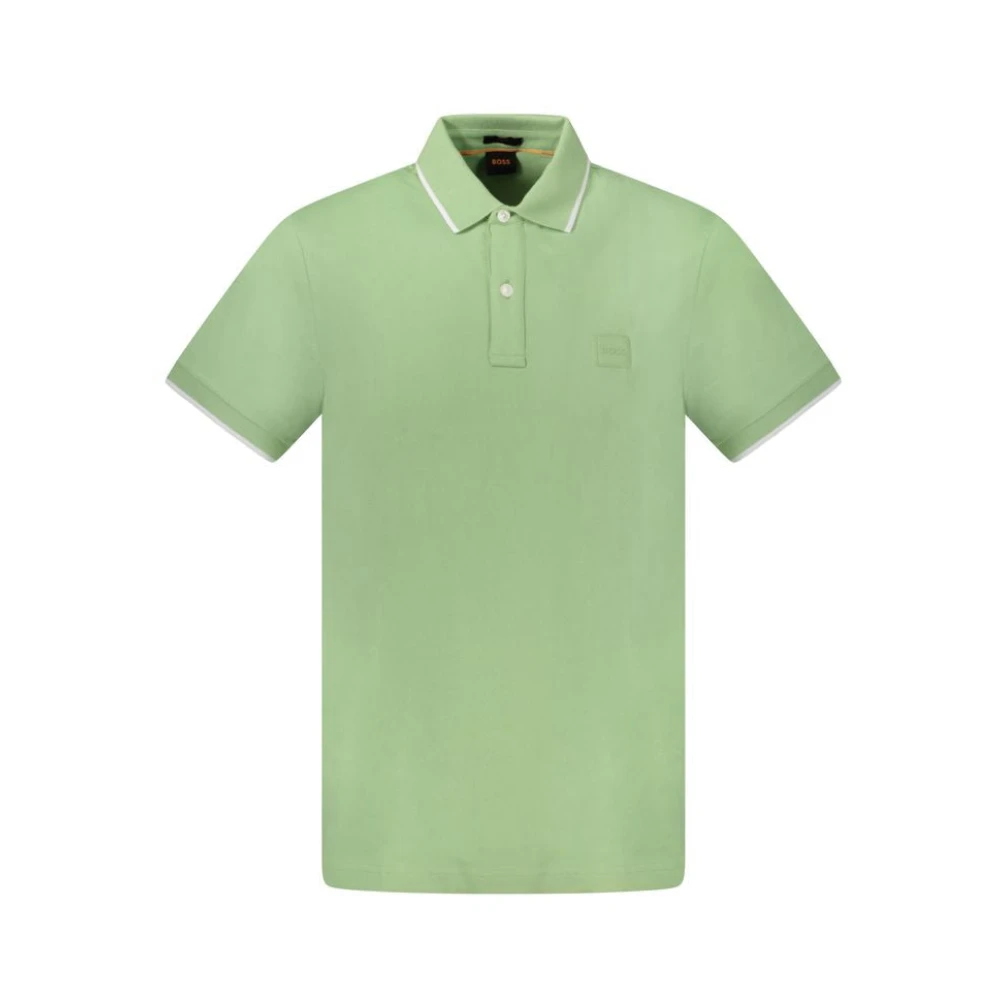 Hugo Boss Groen Katoenen Poloshirt Green Heren